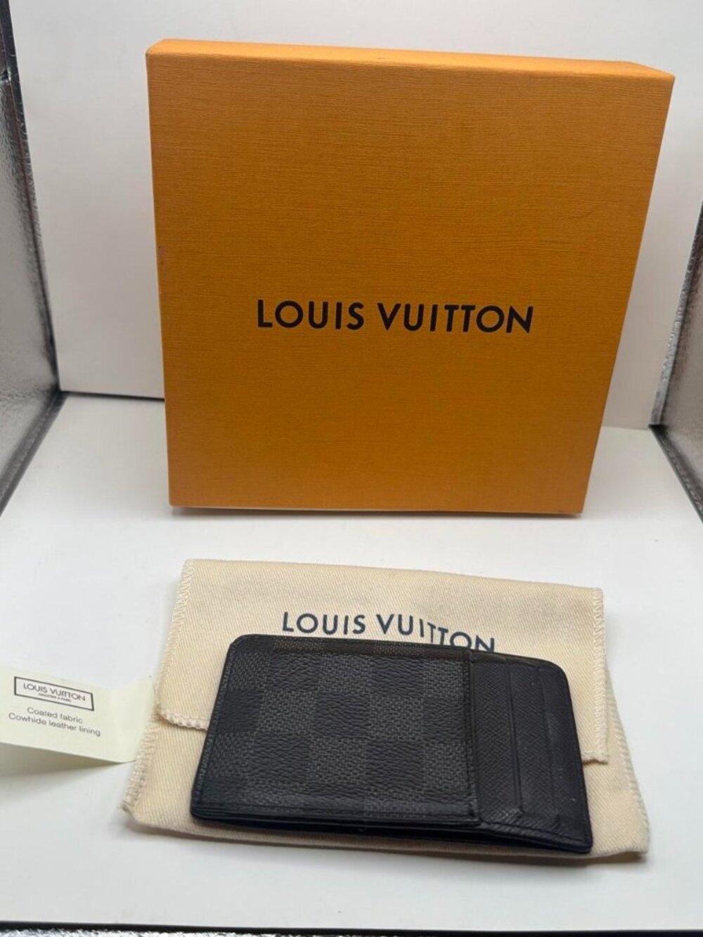 Louis Vuitton Damier Graphite Card Holder w/ Box & Dust Bag